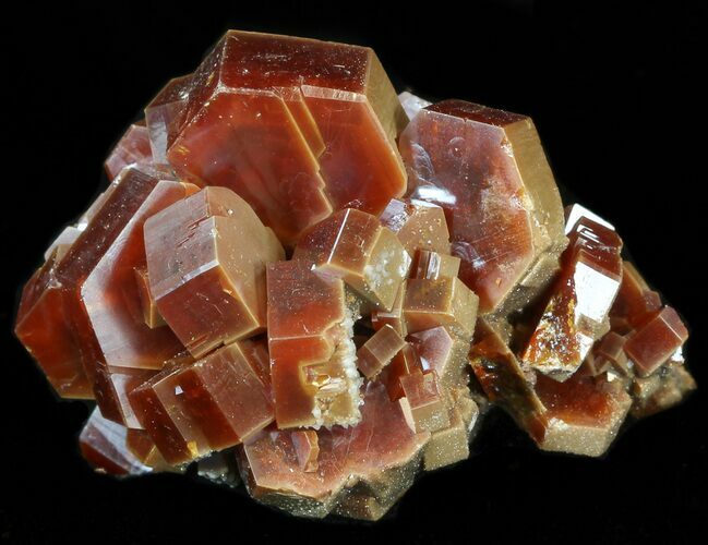 Large Red & Brown Vanadinite Crystals on Matrix - Morocco #42211